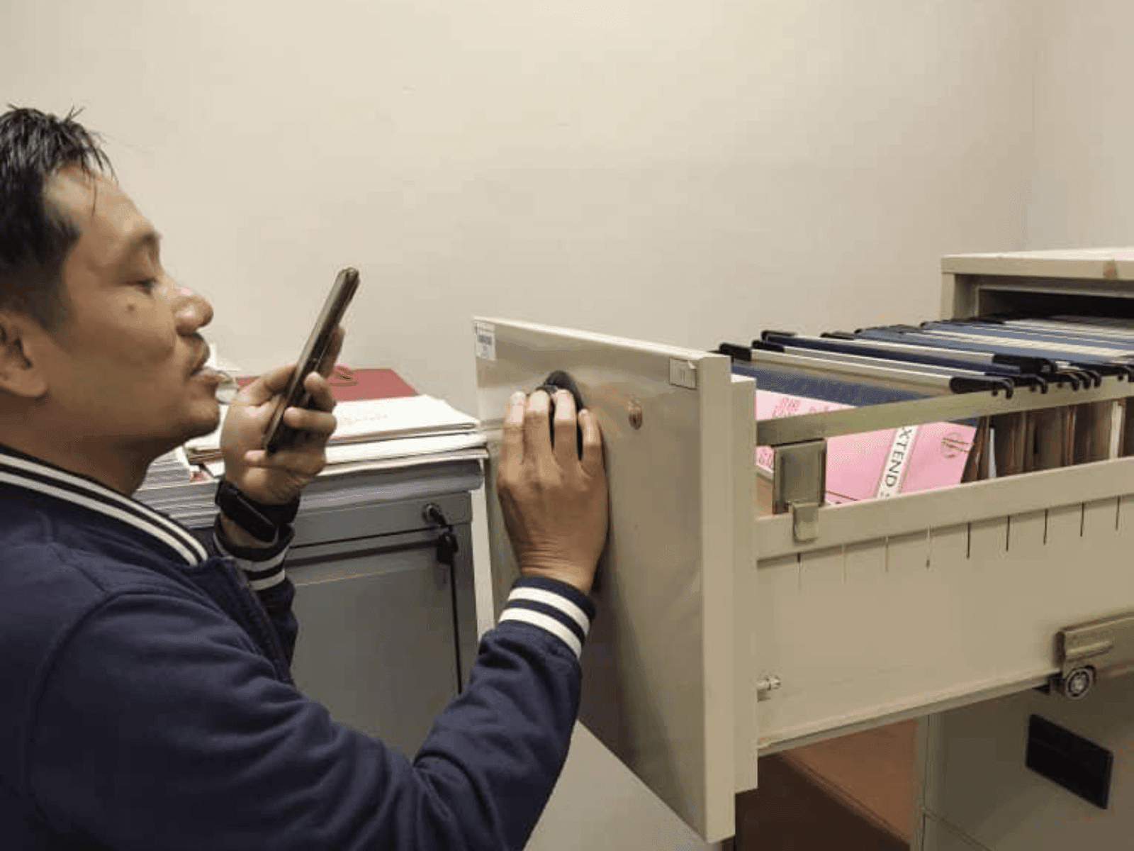 Office safe installation